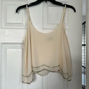 Cream cropped top